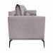 Kit 2 Poltronas Decorativas Pés em Aço Stagno Linho Areia Rústico G63 - Gran Belo