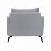 Kit 2 Poltronas Decorativas Pés em Aço Stagno Linho Cinza G63 - Gran Belo