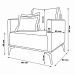 Kit 2 Poltronas Decorativas Pés em Aço Stagno Linho Cinza Rustico G63 - Gran Belo
