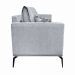 Kit 2 Poltronas Decorativas Pés em Aço Stagno Linho Cinza Rustico G63 - Gran Belo