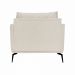 Kit 2 Poltronas Decorativas Pés em Aço Stagno Linho Off White Rústico G63 - Gran Belo