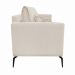 Kit 2 Poltronas Decorativas Pés em Aço Stagno Linho Pérola G63 - Gran Belo