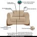 Kit 2 Poltronas Decorativas Pés em Madeira Buzz Linho Bege G63 - Gran Belo