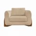 Kit 2 Poltronas Decorativas Pés em Madeira Buzz Linho Bege G63 - Gran Belo