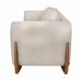 Kit 2 Poltronas Decorativas Pés em Madeira Buzz Linho Pérola G63 - Gran Belo