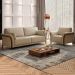 Kit 2 Poltronas Decorativas Pés em Madeira Market Linho Bege G45 - Gran Belo