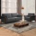 Kit 2 Poltronas Decorativas Pés em Madeira Market Linho Chumbo G45 - Gran Belo