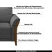 Kit 2 Poltronas Decorativas Pés em Madeira Market Linho Chumbo G45 - Gran Belo