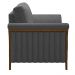 Kit 2 Poltronas Decorativas Pés em Madeira Market Linho Chumbo G45 - Gran Belo