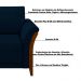 Kit 2 Poltronas Decorativas Pés em Madeira Market Veludo Azul Marinho G45 - Gran Belo