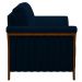 Kit 2 Poltronas Decorativas Pés em Madeira Market Veludo Azul Marinho G45 - Gran Belo