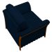 Kit 2 Poltronas Decorativas Pés em Madeira Market Veludo Azul Marinho G45 - Gran Belo