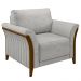 Kit 2 Poltronas Decorativas Pés em Madeira Market Veludo Cinza G45 - Gran Belo