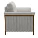 Kit 2 Poltronas Decorativas Pés em Madeira Market Veludo Cinza G45 - Gran Belo