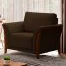 Kit 2 Poltronas Decorativas Pés em Madeira Market Veludo Marrom G45 - Gran Belo