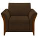 Kit 2 Poltronas Decorativas Pés em Madeira Market Veludo Marrom G45 - Gran Belo