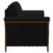 Kit 2 Poltronas Decorativas Pés em Madeira Market Veludo Preto G45 - Gran Belo
