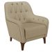 Kit 2 Poltronas Decorativas Pés em Madeira Petra Linho Bege G45 - Gran Belo