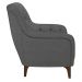 Kit 2 Poltronas Decorativas Pés em Madeira Petra Linho Chumbo G45 - Gran Belo