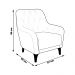 Kit 2 Poltronas Decorativas Pés em Madeira Petra Linho Cinza G45 - Gran Belo