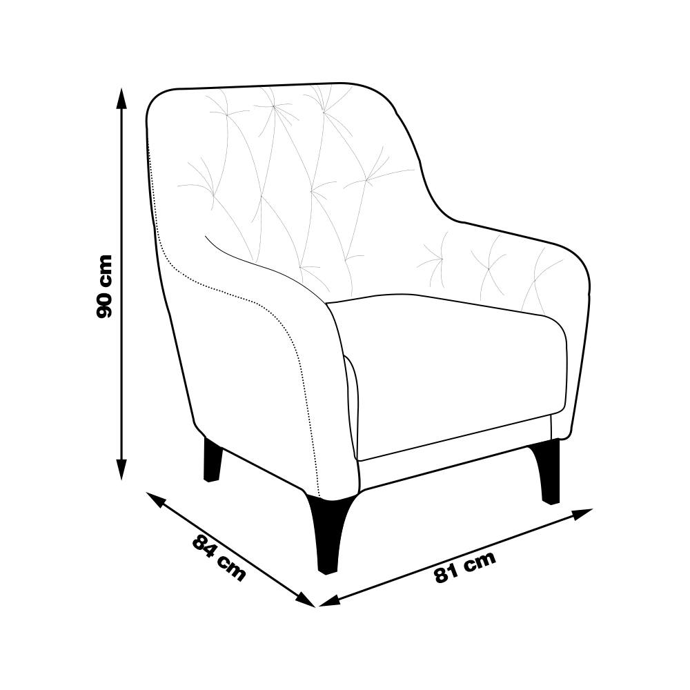 Kit 2 Poltronas Decorativas Pés em Madeira Petra Linho Cinza G45 - Gran Belo