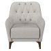 Kit 2 Poltronas Decorativas Pés em Madeira Petra Linho Cinza G45 - Gran Belo