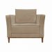 Kit 2 Poltronas Decorativas Pés em Madeira Tarantino Linho Bege G63 - Gran Belo
