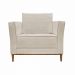 Kit 2 Poltronas Decorativas Pés em Madeira Tarantino Linho Off White Rústico G63 - Gran Belo