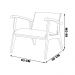 Kit 2 Poltronas Decorativas Pedri Linho Off White/Imbuia G42 - Gran Belo