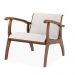 Kit 2 Poltronas Decorativas Pedri Linho Off White/Imbuia G42 - Gran Belo