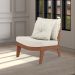 Kit 2 Poltronas Decorativas Sadie Linho Bege Claro/Imbuia G42 - Gran Belo