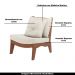 Kit 2 Poltronas Decorativas Sadie Linho Bege Claro/Imbuia G42 - Gran Belo