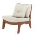 Kit 2 Poltronas Decorativas Sadie Linho Bege Claro/Imbuia G42 - Gran Belo