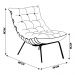 Kit 2 Poltronas Decorativas Sala de Estar Abel Base de Ferro Dourada Linho Cinza G41 - Gran Belo