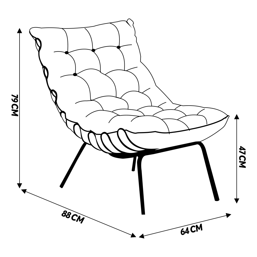 Kit 2 Poltronas Decorativas Sala de Estar Abel Base de Ferro Dourada Linho Cinza G41 - Gran Belo