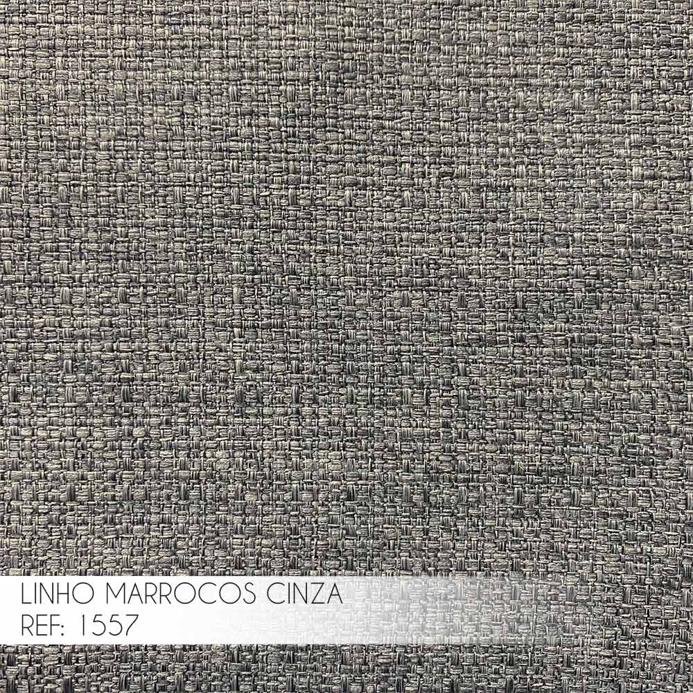 Kit 2 Poltronas Decorativas Sala de Estar Abel Base de Ferro Dourada Linho Cinza G41 - Gran Belo
