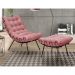 Kit 2 Poltronas Decorativas Sala de Estar Abel Base de Ferro Preto Suede Rosa G41 - Gran Belo
