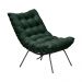 Kit 2 Poltronas Decorativas Sala de Estar Abel Base de Ferro Preto Suede Verde G41 - Gran Belo