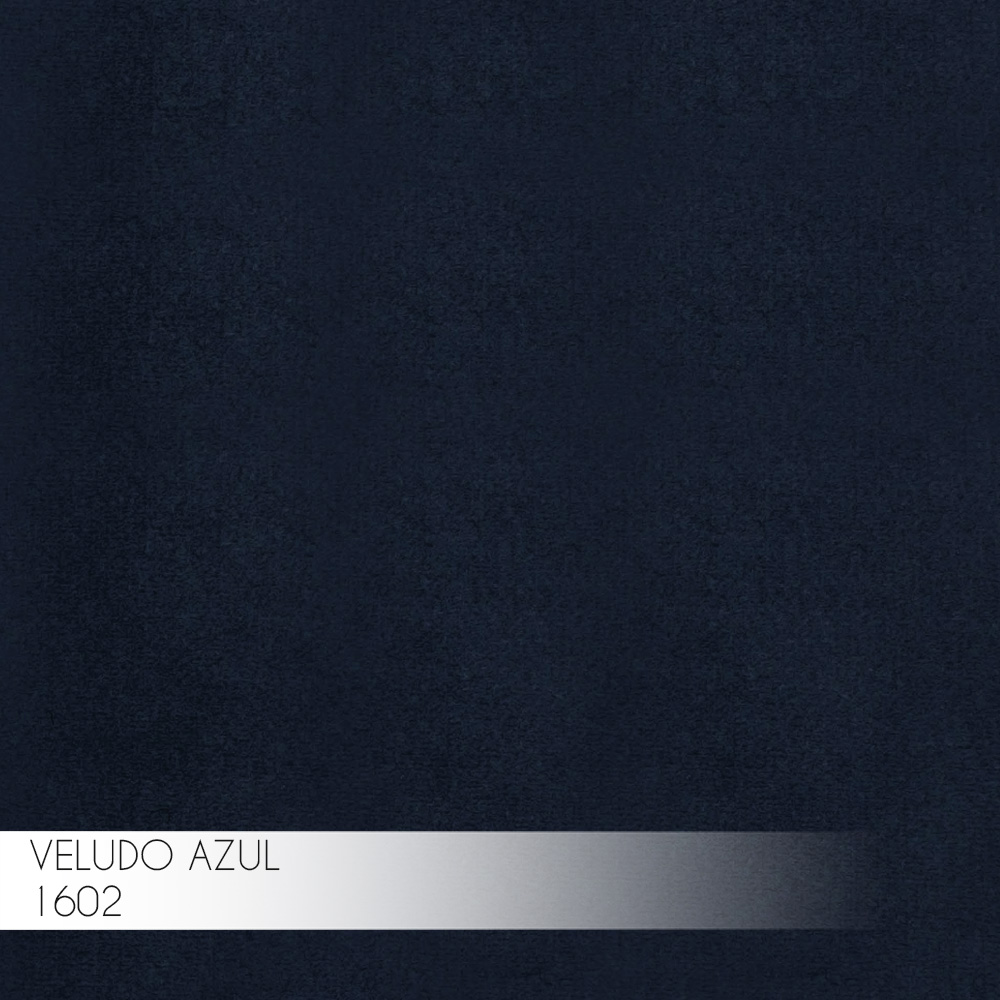 Kit 2 Poltronas Decorativas Sala de Estar Abel Base de Ferro Preto Veludo Azul G41 - Gran Belo