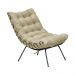 Kit 2 Poltronas Decorativas Sala de Estar Abel Base de Ferro Preto Veludo Bege G41 - Gran Belo