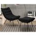 Kit 2 Poltronas Decorativas Sala de Estar Abel Base de Ferro Preto Veludo Preto G41 - Gran Belo