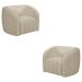Kit 2 Poltronas Decorativas Sala de Estar Adam Boucle Bege G45 - Gran Belo