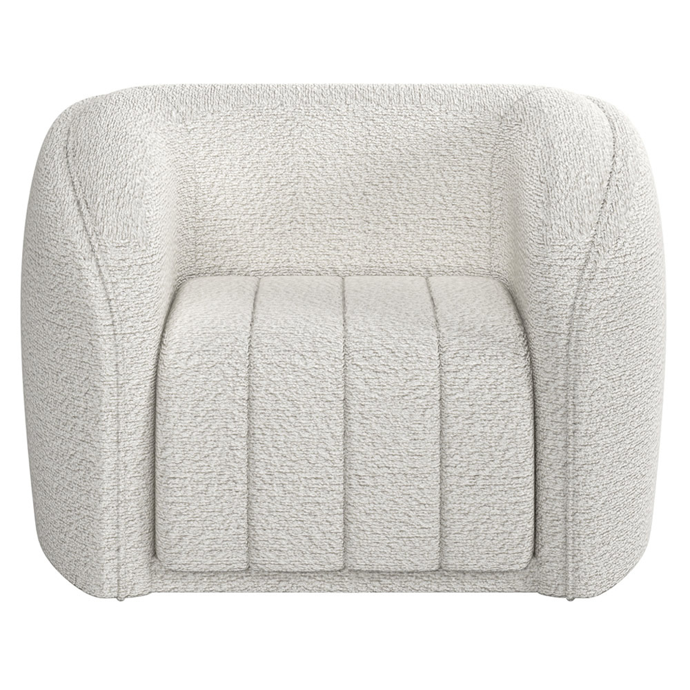 Kit 2 Poltronas Decorativas Sala de Estar Adam Boucle Branco G45 - Gran Belo