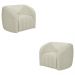 Kit 2 Poltronas Decorativas Sala de Estar Adam Boucle Off White G45 - Gran Belo