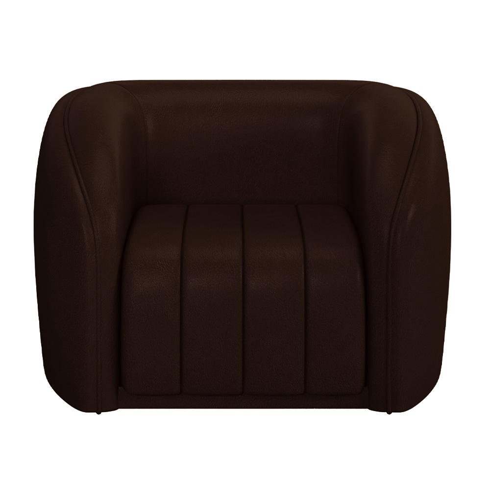 Kit 2 Poltronas Decorativas Sala de Estar Adam PU Marrom G45 - Gran Belo