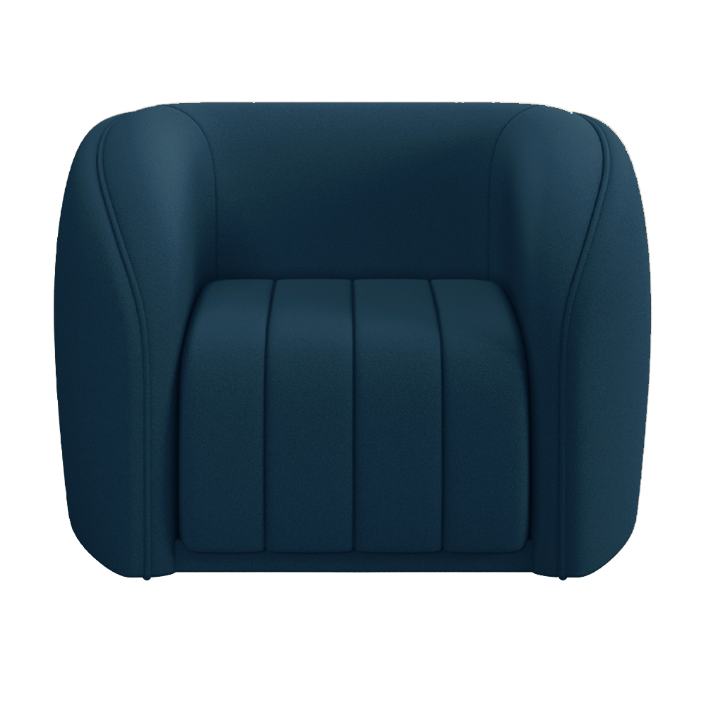 Kit 2 Poltronas Decorativas Sala de Estar Adam Veludo Azul Marinho G45 - Gran Belo