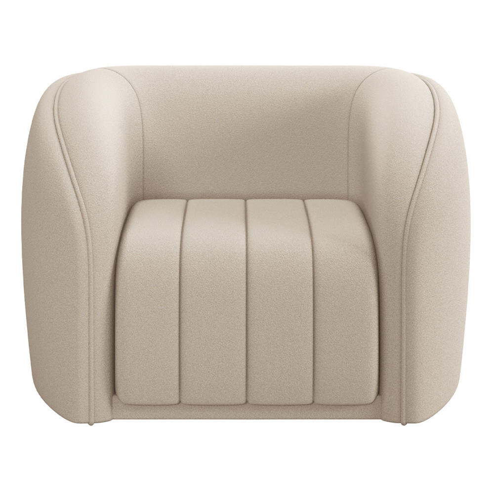 Kit 2 Poltronas Decorativas Sala de Estar Adam Veludo Bege G45 - Gran Belo
