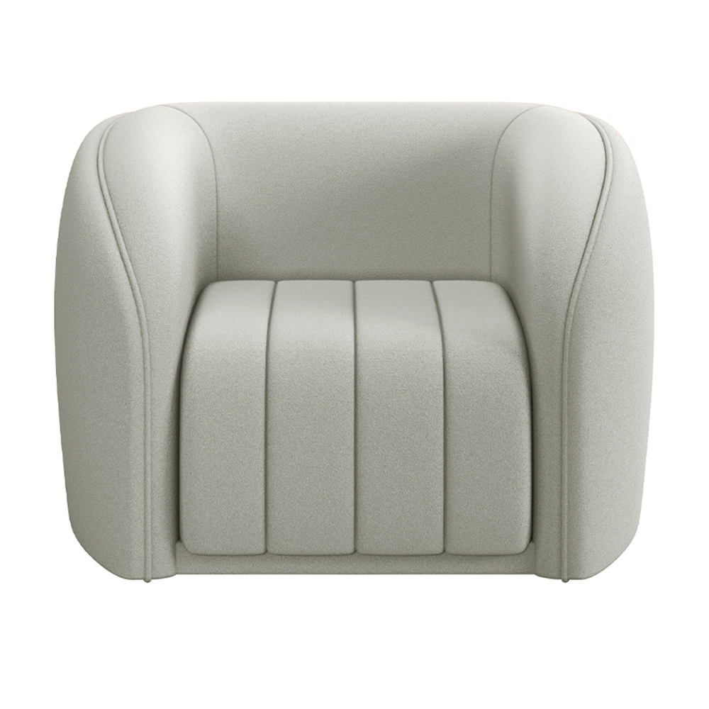 Kit 2 Poltronas Decorativas Sala de Estar Adam Veludo Cinza Claro G45 - Gran Belo