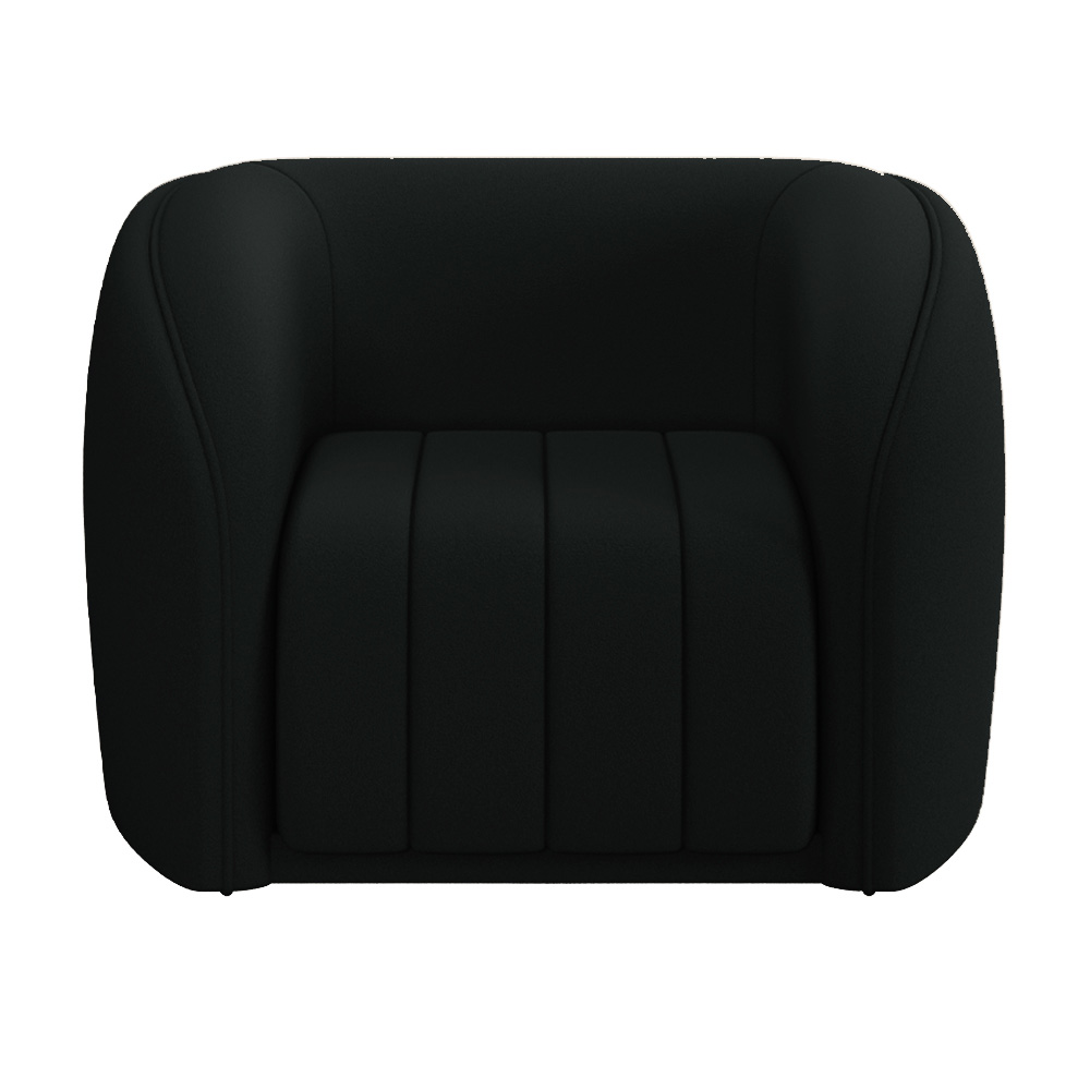 Kit 2 Poltronas Decorativas Sala de Estar Adam Veludo Preto G45 - Gran Belo