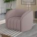 Kit 2 Poltronas Decorativas Sala de Estar Adam Veludo Rosê G45 - Gran Belo